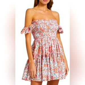Poupette St Barth Aurora Off-The-Shoulder Minidress